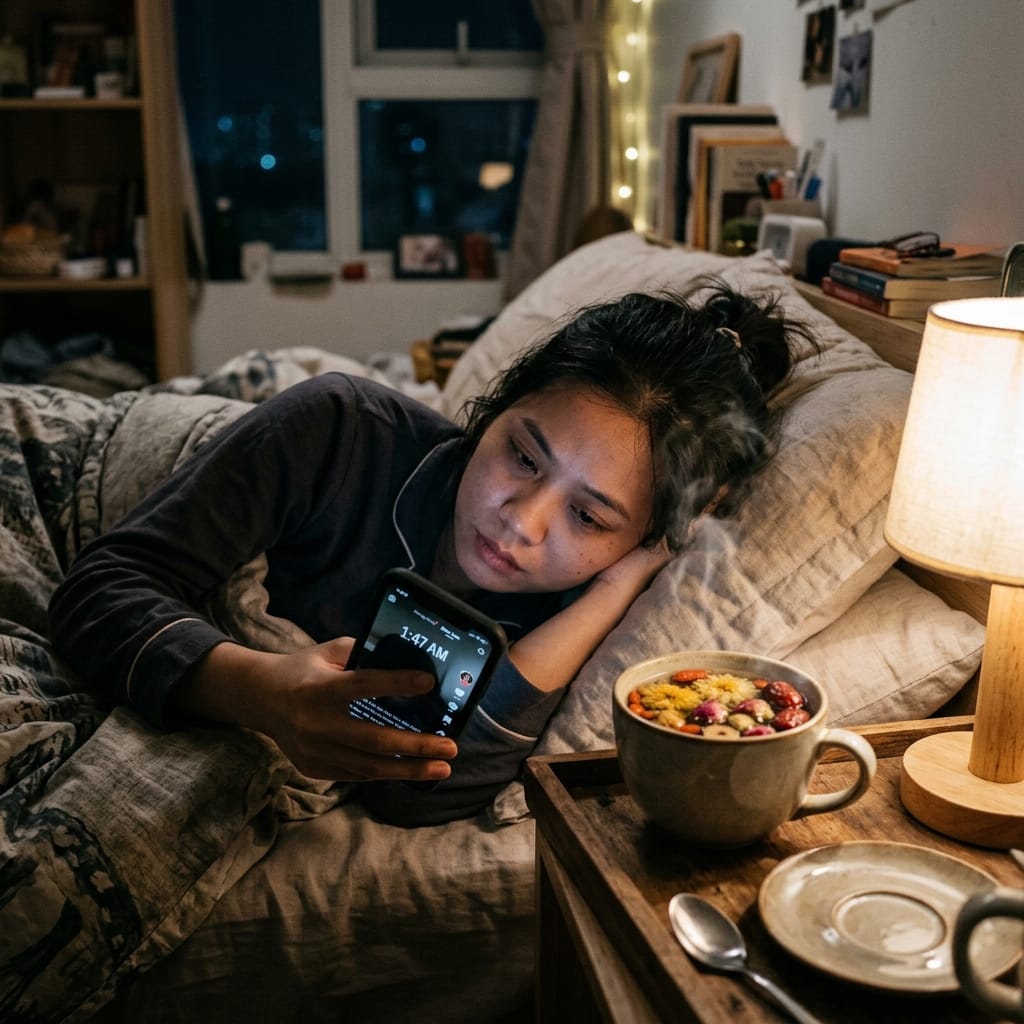 Người trẻ khó ngủ vào ban đêm vì thói quen dùng điện thoại quá muộn