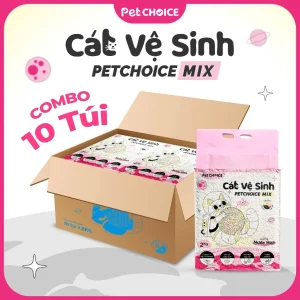 Mèo sử dụng cát vệ sinh PetChoice Mix với hạt cát nhỏ ít bụi