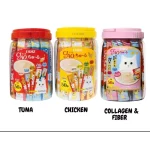 Mèo thích thú liếm Ciao Churu dạng súp mịn từ thanh snack
