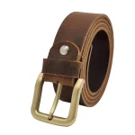 Dây lưng da bò thật DHM-122 khóa kim mạ đồng 3