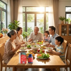 Gia đình Việt bổ sung canxi phù hợp để duy trì xương chắc khỏe lâu dài