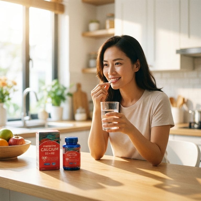 Phụ nữ duy trì uống canxi đều đặn để hỗ trợ xương chắc khỏe lâu dài