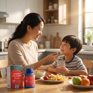 Mẹ Việt bổ sung canxi Meracine cho trẻ để hỗ trợ xương chắc khỏe