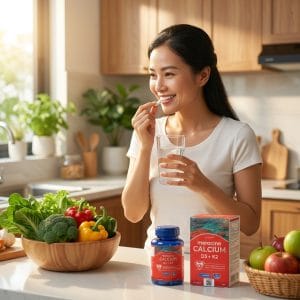 Canxi dễ uống hỗ trợ xương chắc khỏe và hạn chế nóng trong hiệu quả