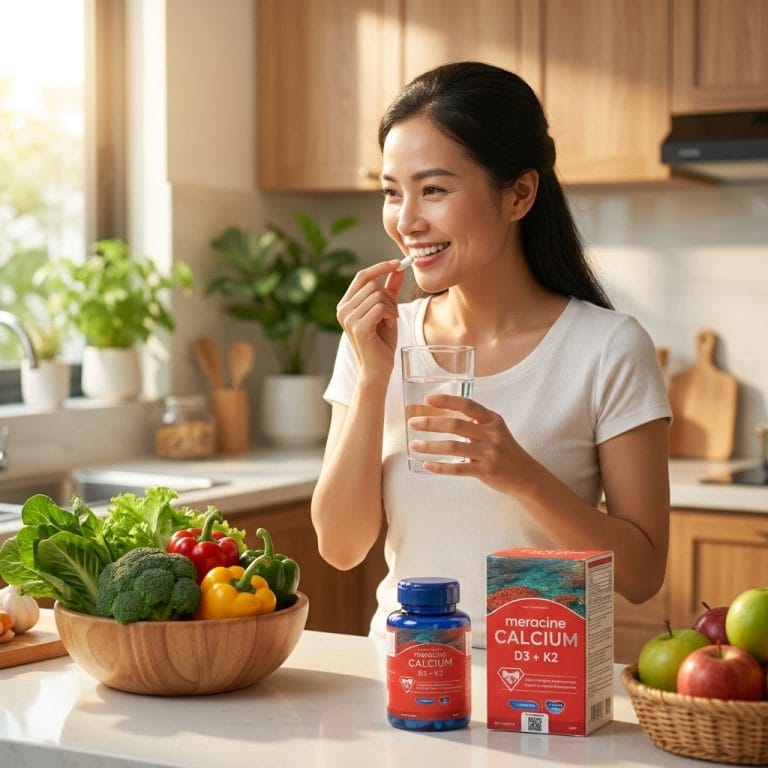 Canxi dễ uống hỗ trợ xương chắc khỏe và hạn chế nóng trong hiệu quả