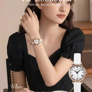 Hộp quà đồng hồ nữ vintage Bailey Tif được mở trong không gian ấm áp