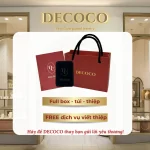Set vòng cổ và vòng tay đá hồng tim nơ DECOCO ACC 5