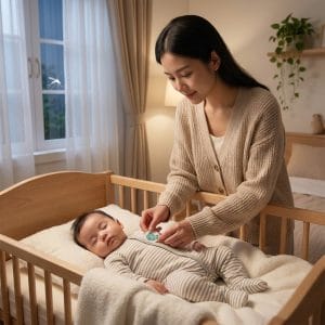 Mẹ sử dụng giải pháp chống muỗi an toàn cho bé trong phòng ngủ