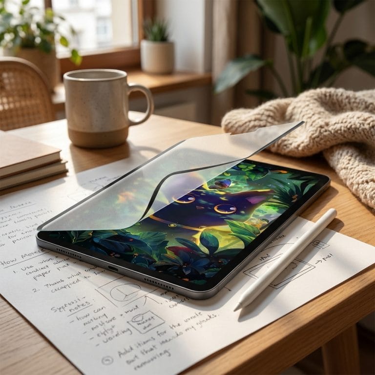 Miếng dán paperlike nam châm trên iPad với màn hình hiển thị sắc nét