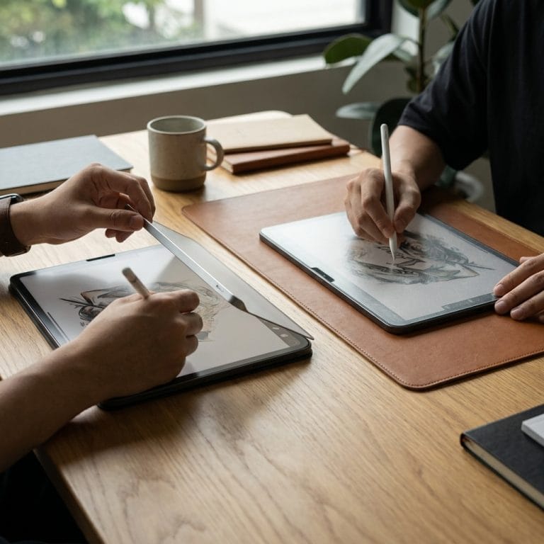So sánh paperlike tháo rời và dán cố định khi viết trên iPad