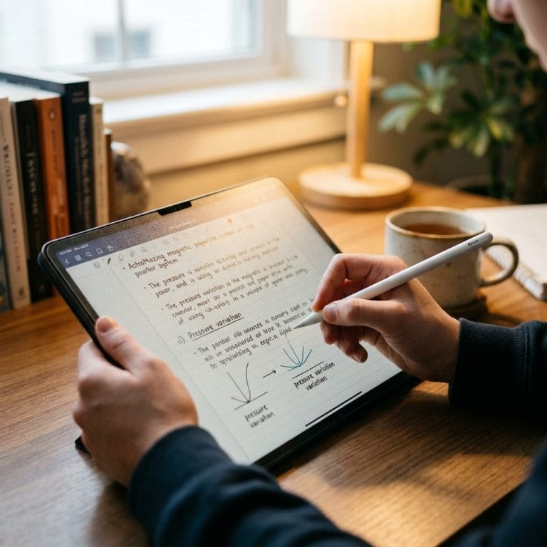 Người dùng viết trên iPad với paperlike AstroMazing và Apple Pencil