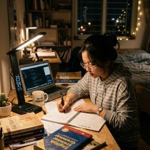 Đèn học LED hiện đại cho học sinh sinh viên học bài ban đêm