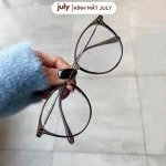 Gọng kính cận nữ mắt tròn July Eyewear 8612 7