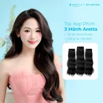 Set tóc giả kẹp phím ARETTA 3 mảnh xoăn sóng nước / sóng lơi / tóc thẳng 9