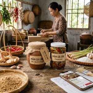 Combo mắm miền Tây truyền thống đóng hũ dùng cho bữa cơm gia đình