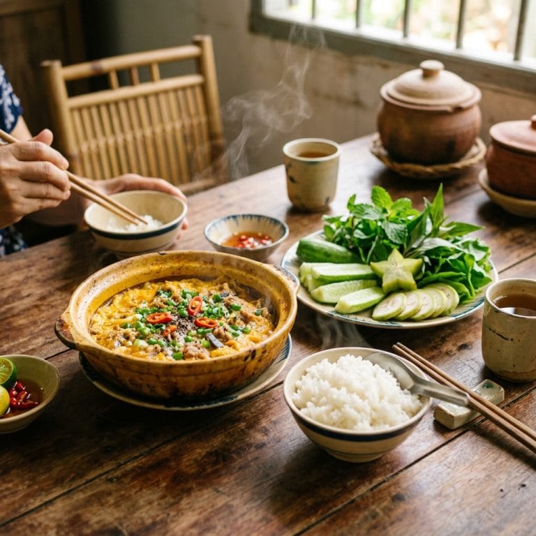 Mắm cá sặc chưng thịt miền Tây ăn cùng cơm nóng gia đình