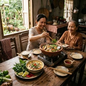 Combo mắm cá linh cá sặc miền Tây được nấu thành món ăn dễ ăn cho gia đình